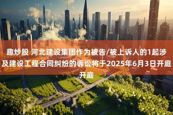 趣炒股 河北建设集团作为被告/被上诉人的1起涉及建设工程合同纠纷的诉讼将于2025年6月3日开庭
