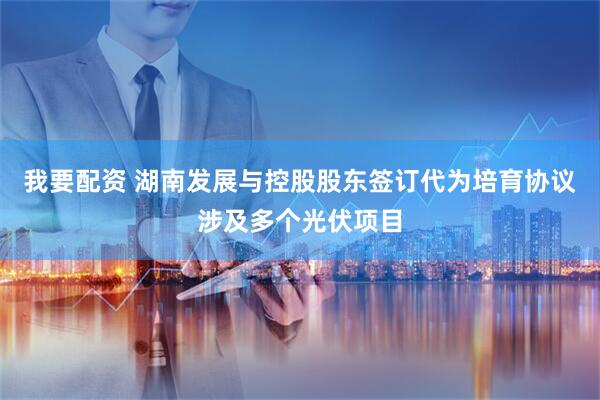 我要配资 湖南发展与控股股东签订代为培育协议涉及多个光伏项目