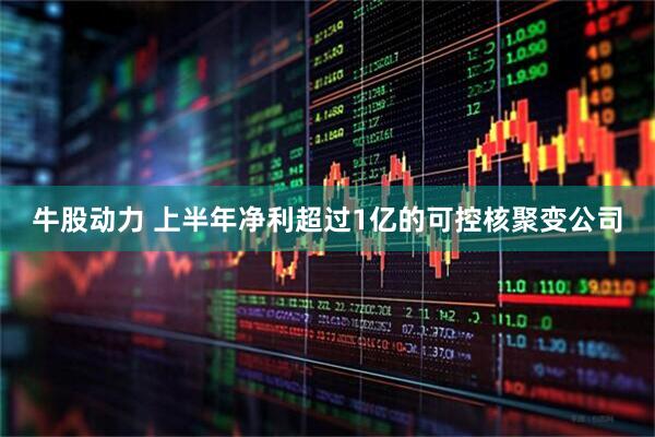 牛股动力 上半年净利超过1亿的可控核聚变公司